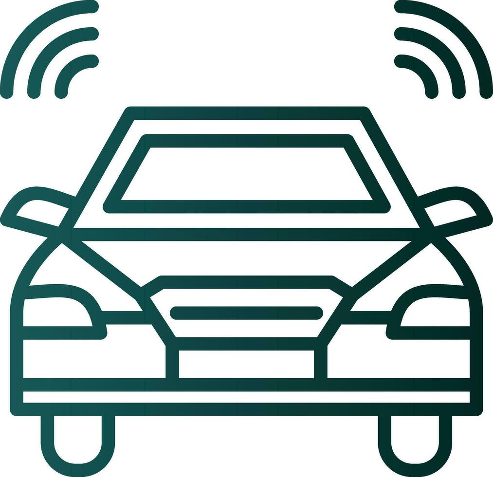 Autonomous car Vector Icon Design