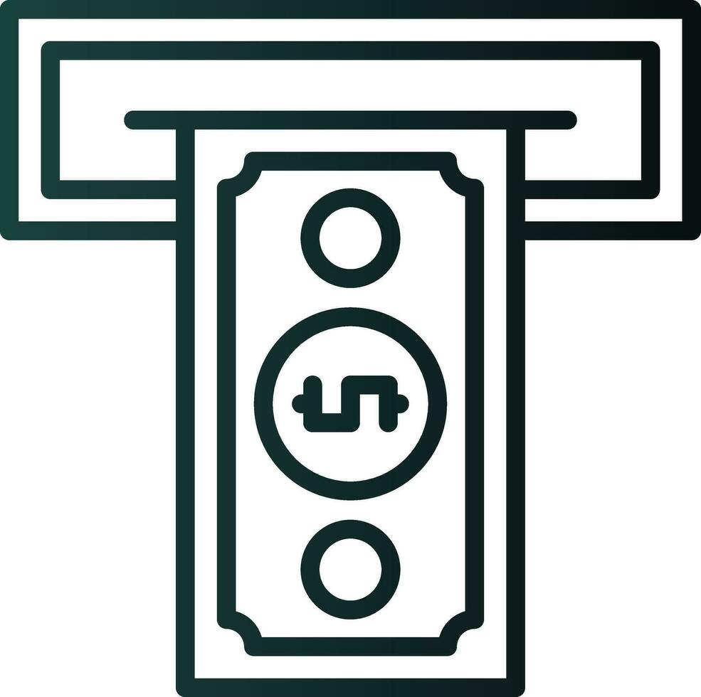 Cash withdrawal Vector Icon Design