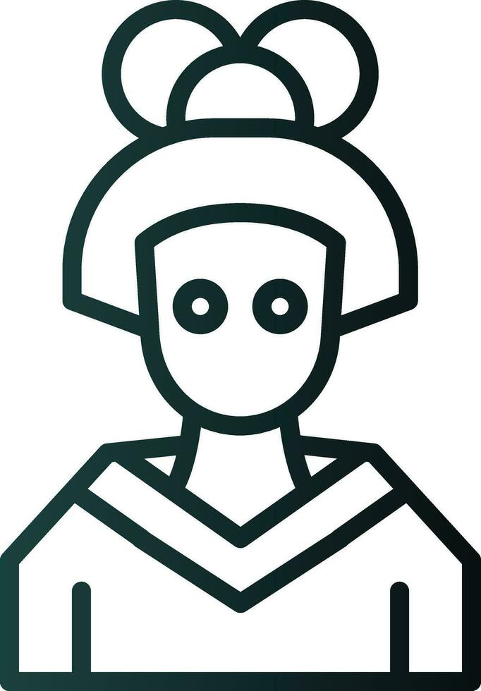 Geisha Vector Icon Design