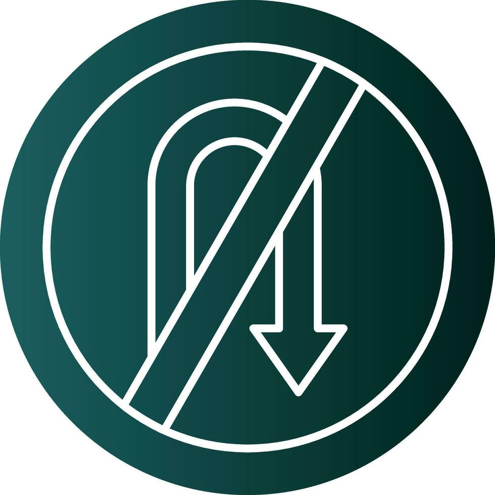No Turn Vector Icon Design
