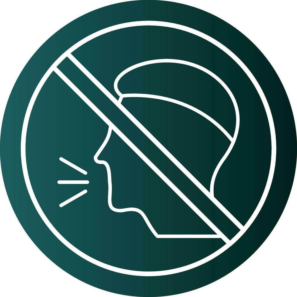 No Talking Vector Icon Design