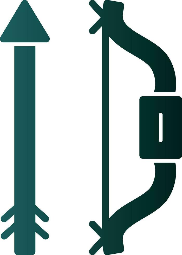 Bow and arrow Vector Icon Design
