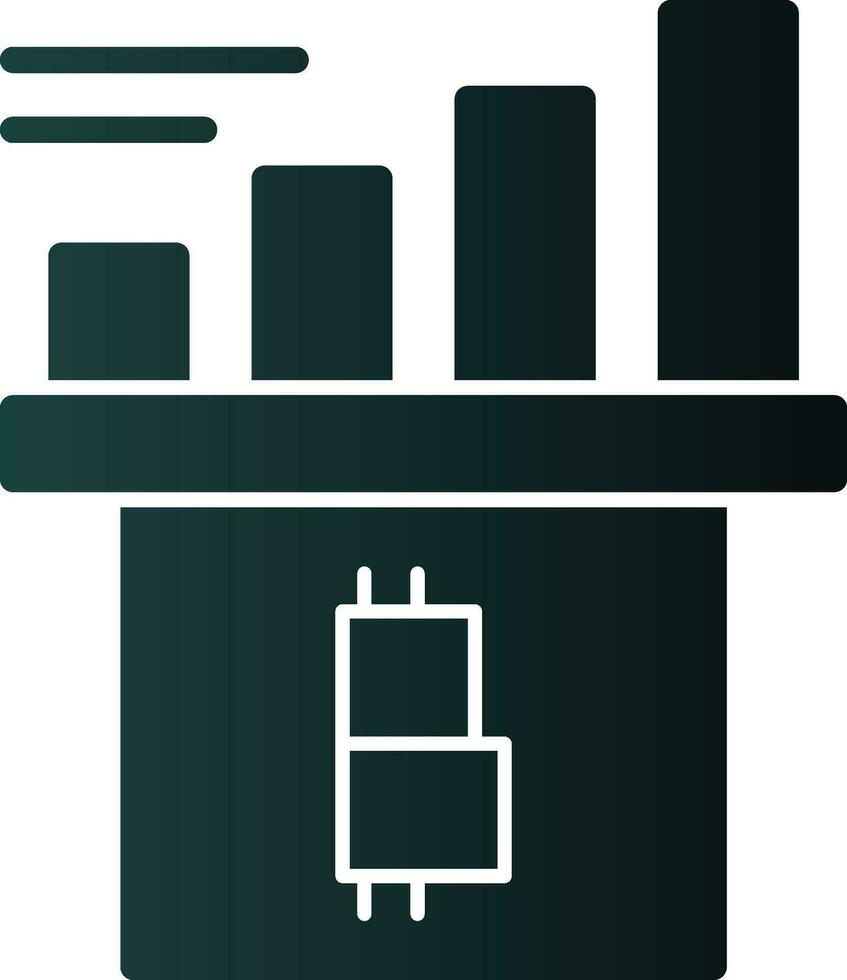 Cryptocurrency growing up Vector Icon Design