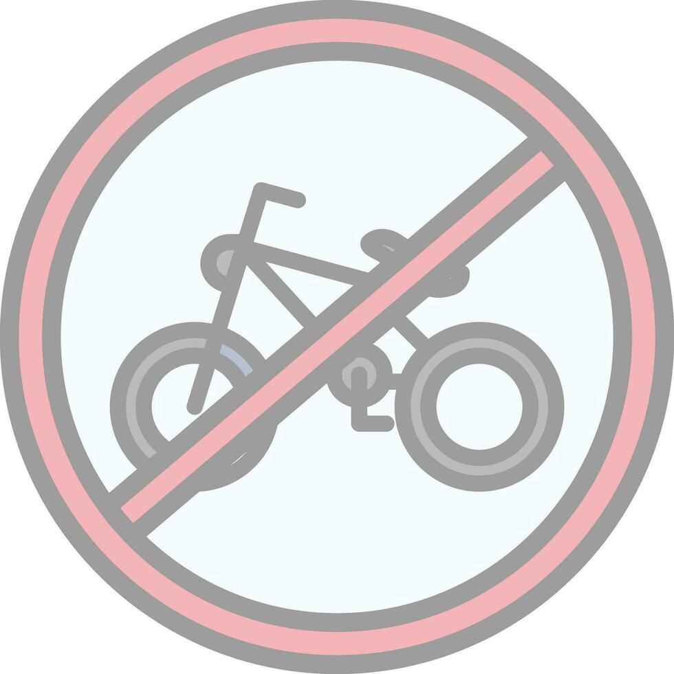 No Motorcycles Vector Icon Design