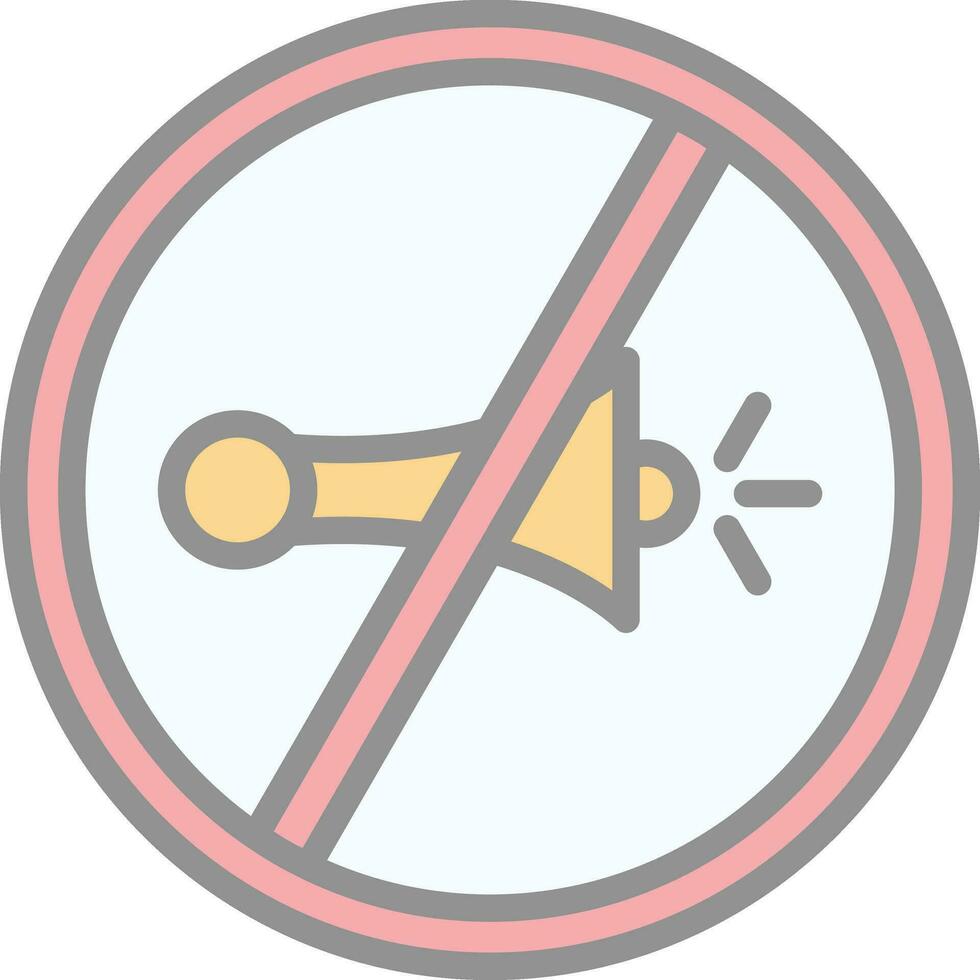 No Horn Vector Icon Design