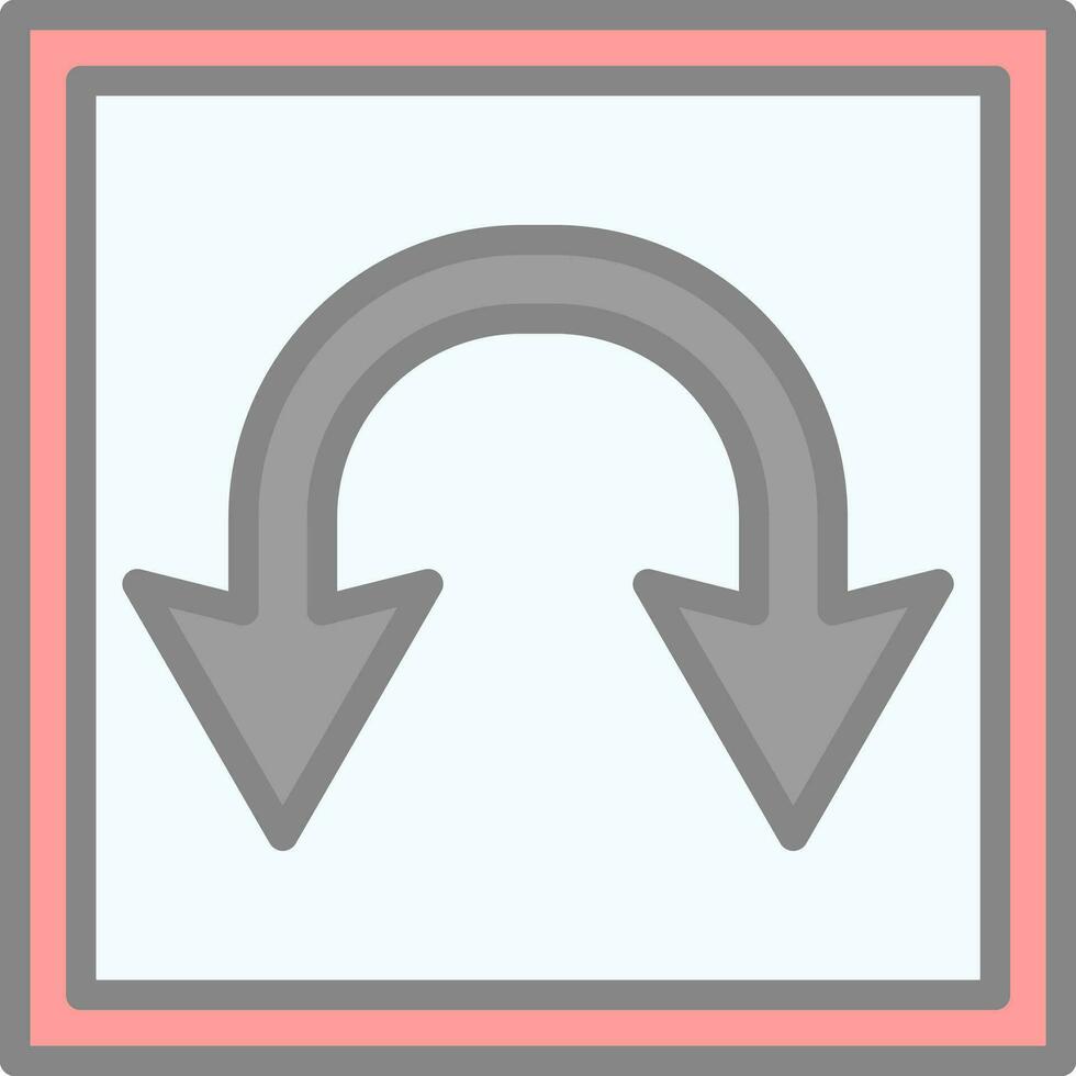 Double Curve Vector Icon Design