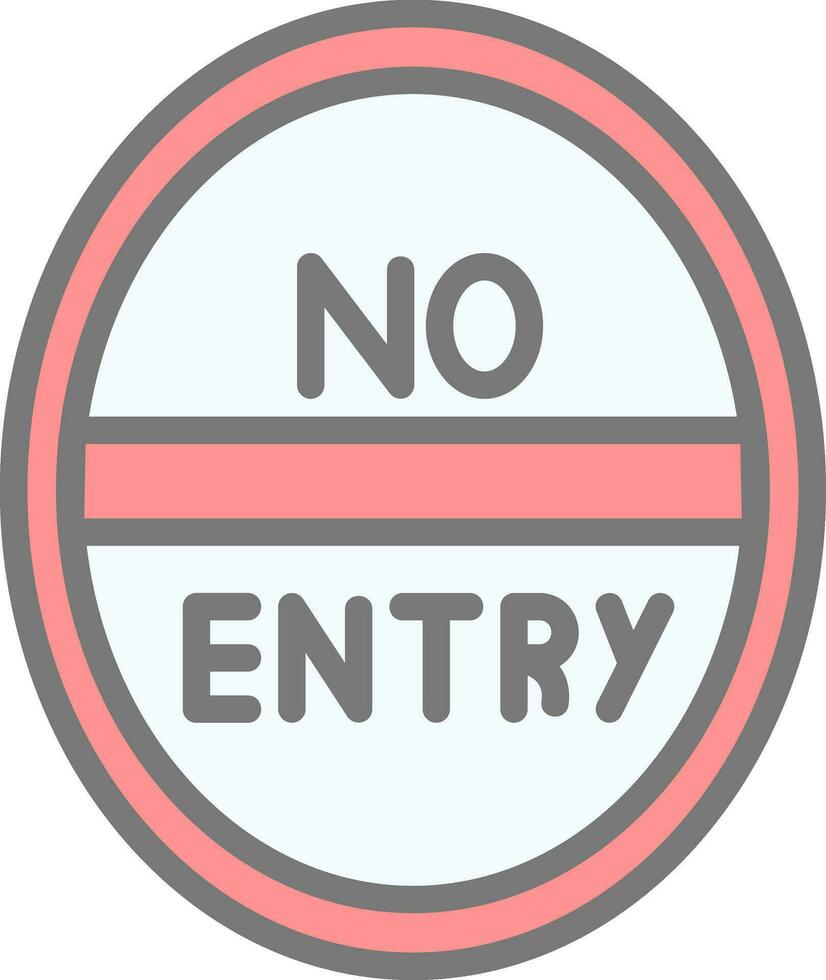 No entrada vector icono diseño