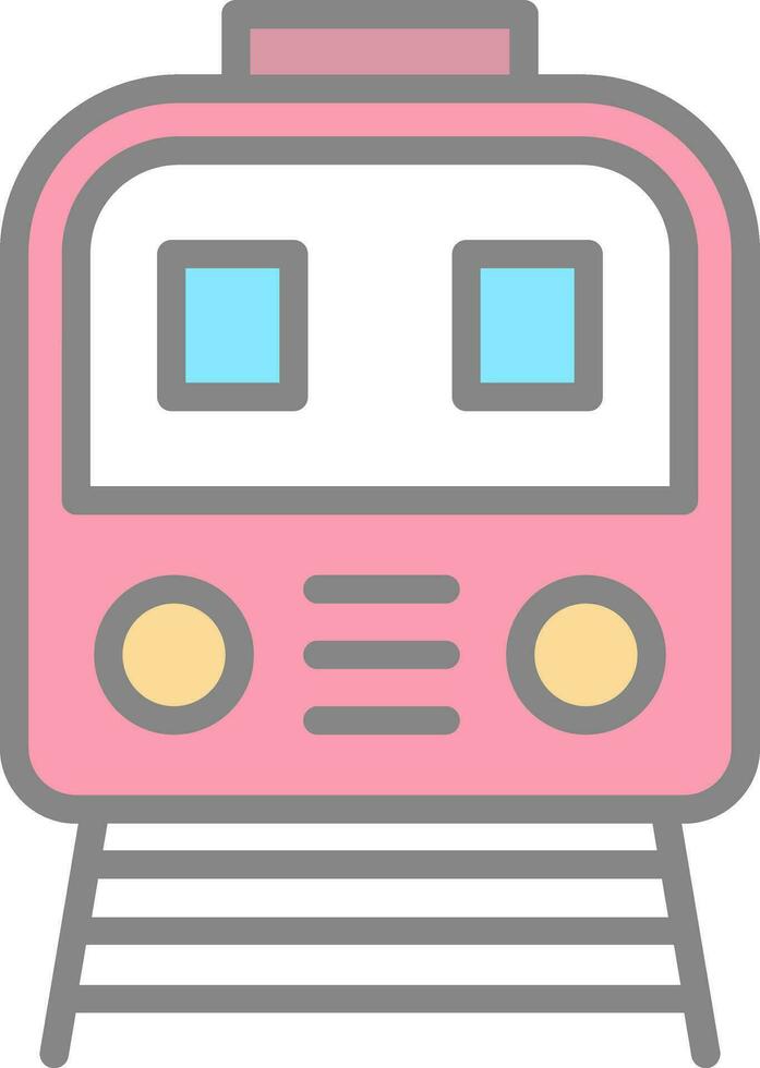 Tram Vector Icon Design