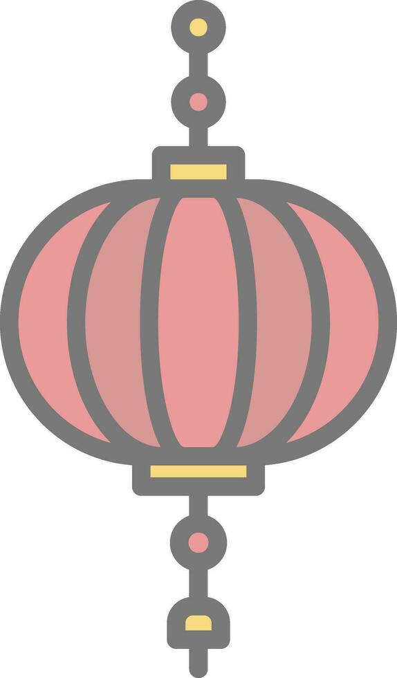 Paper lantern Vector Icon Design