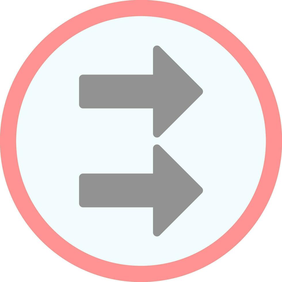 Right Turn Vector Icon Design