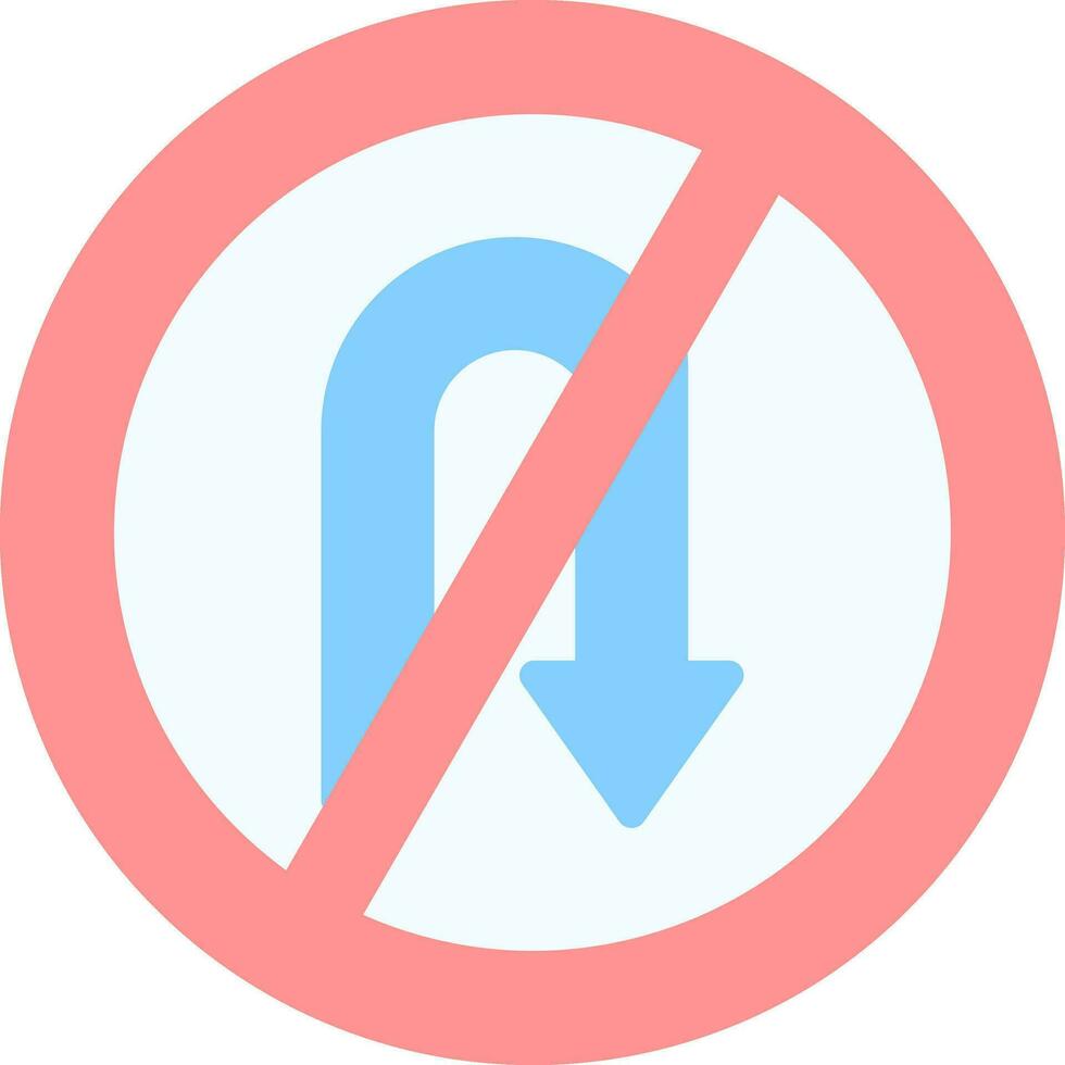 No Turn Vector Icon Design