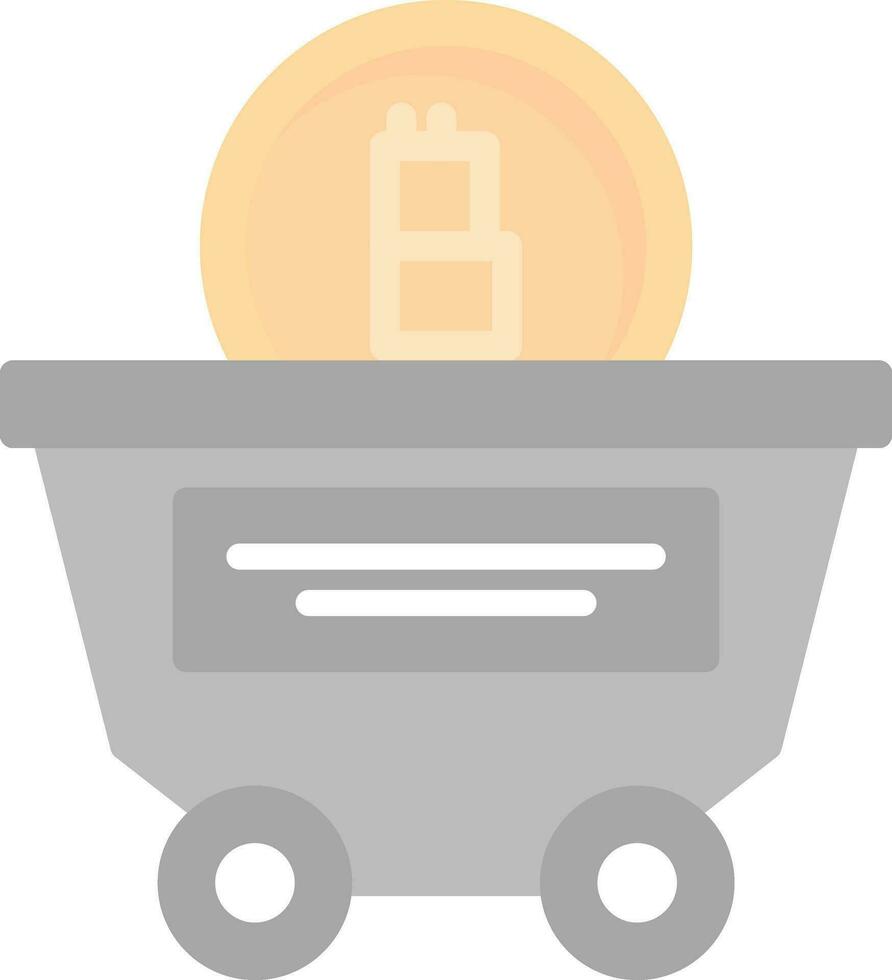 Mine cart Vector Icon Design