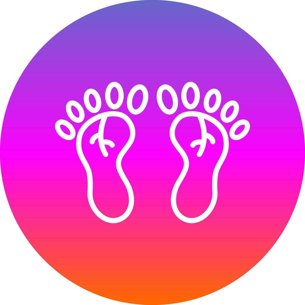 Footprint Vector Icon Design