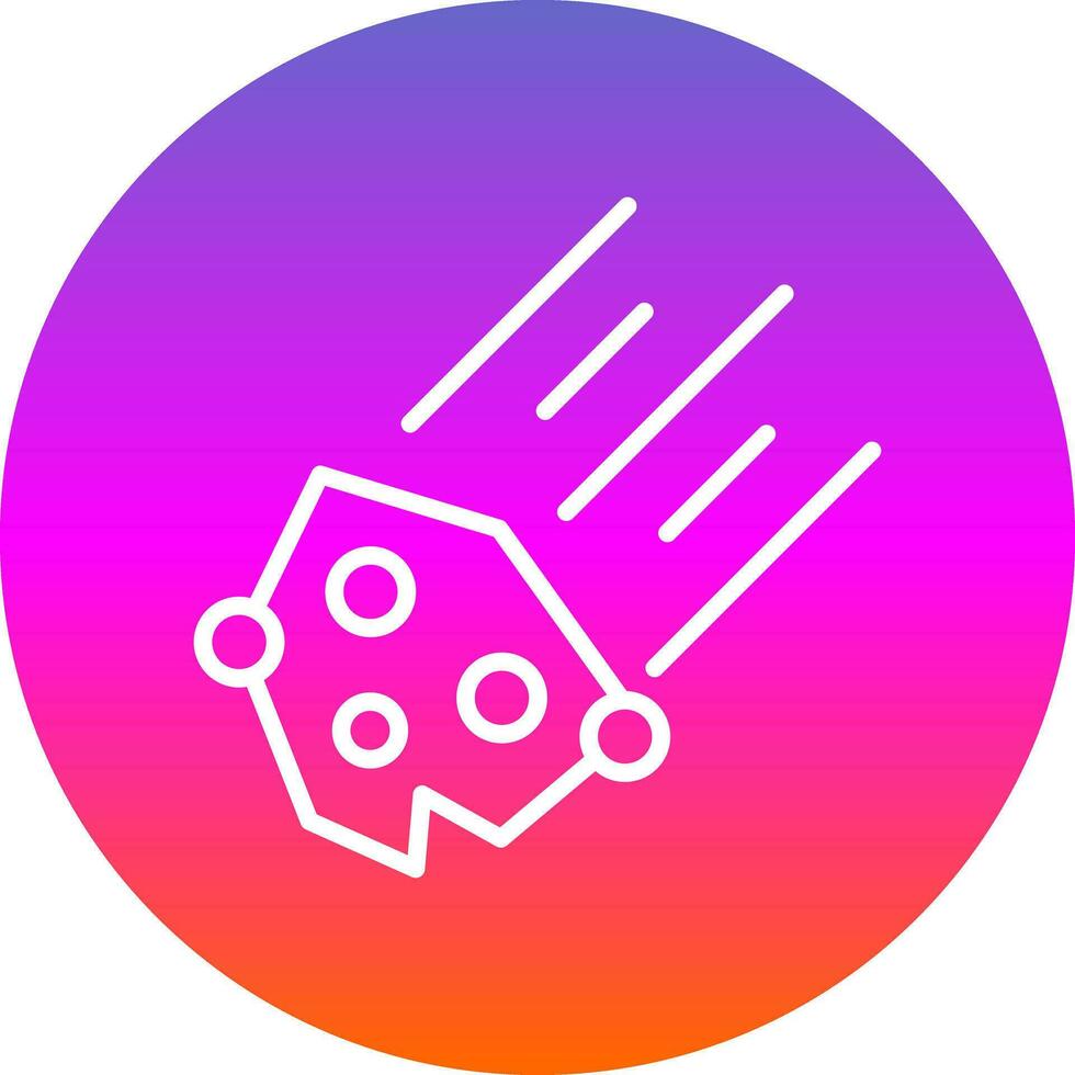 diseño de icono de vector de meteorito