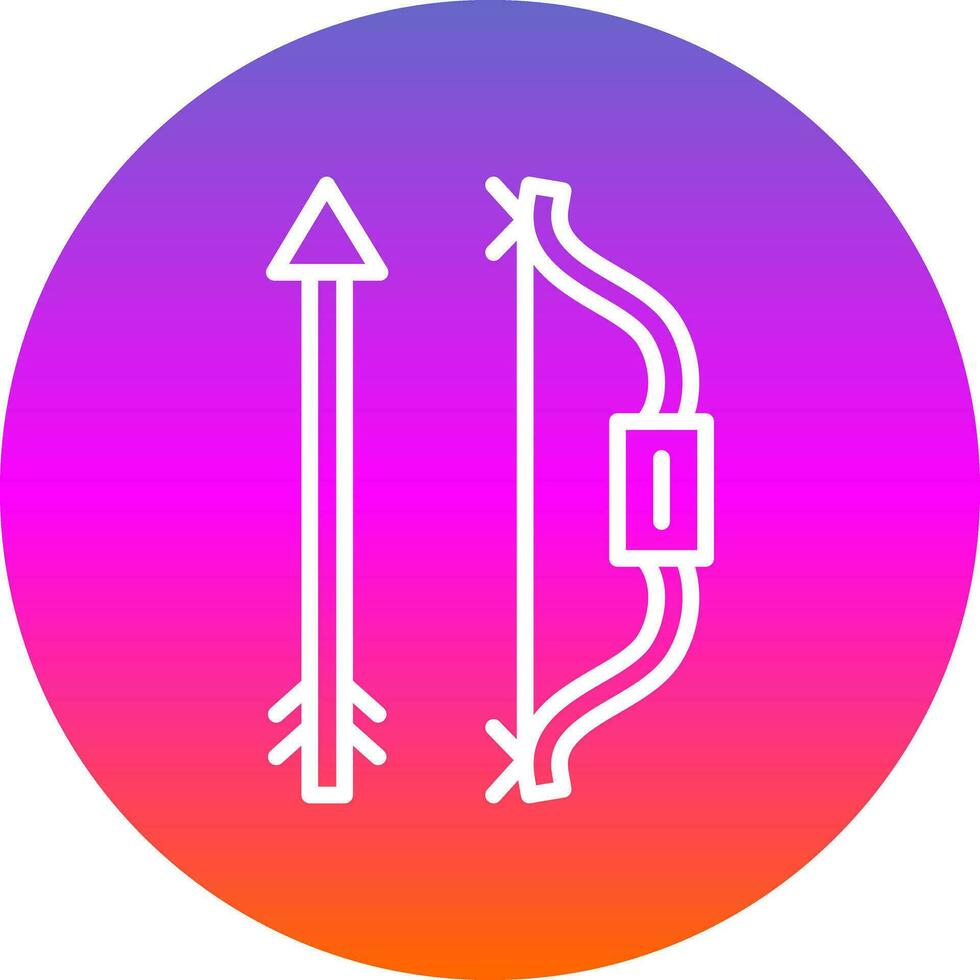 Bow and arrow Vector Icon Design