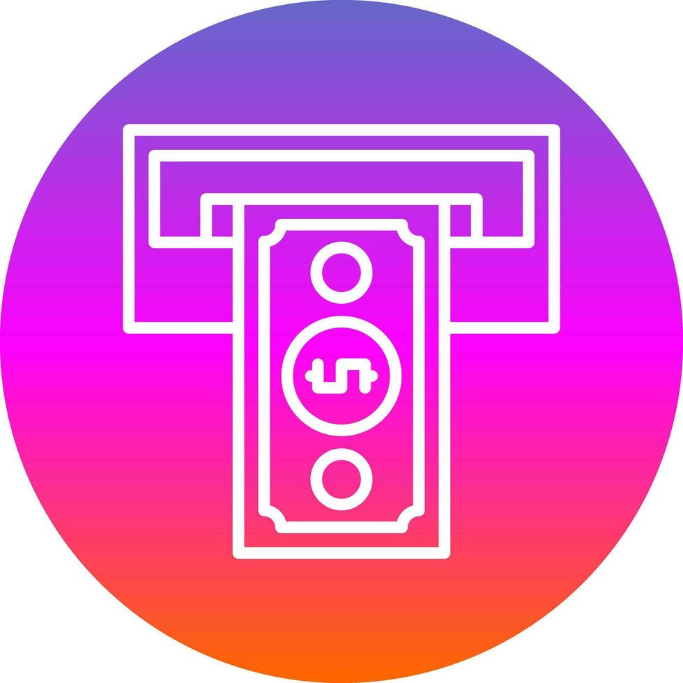 Cash withdrawal Vector Icon Design