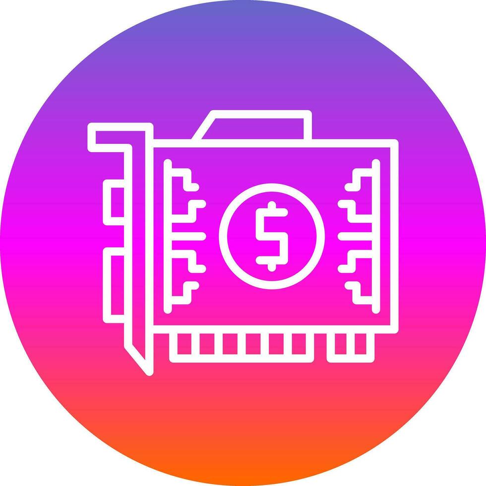 Gpu mining Vector Icon Design