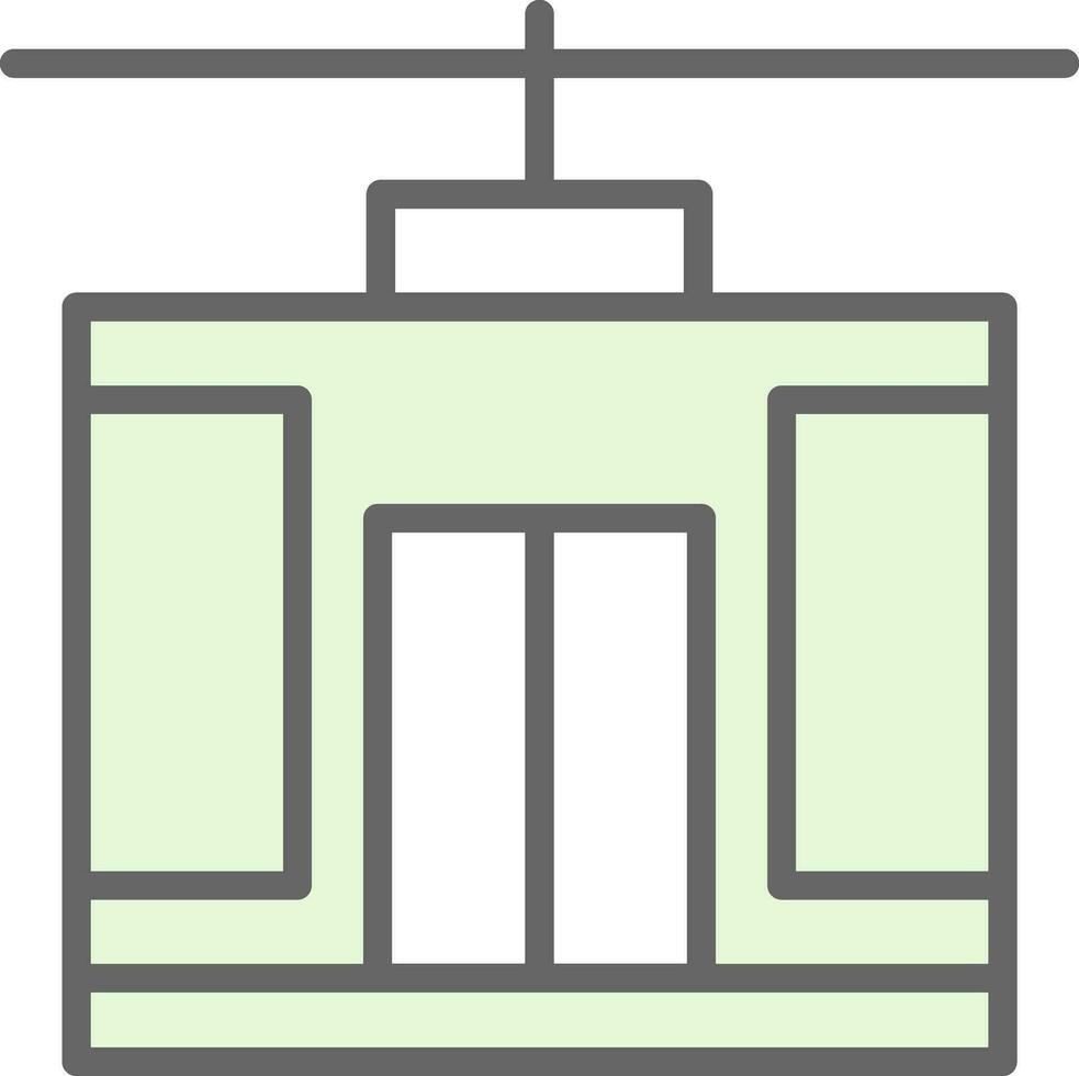 Cable Car Vector Icon Design