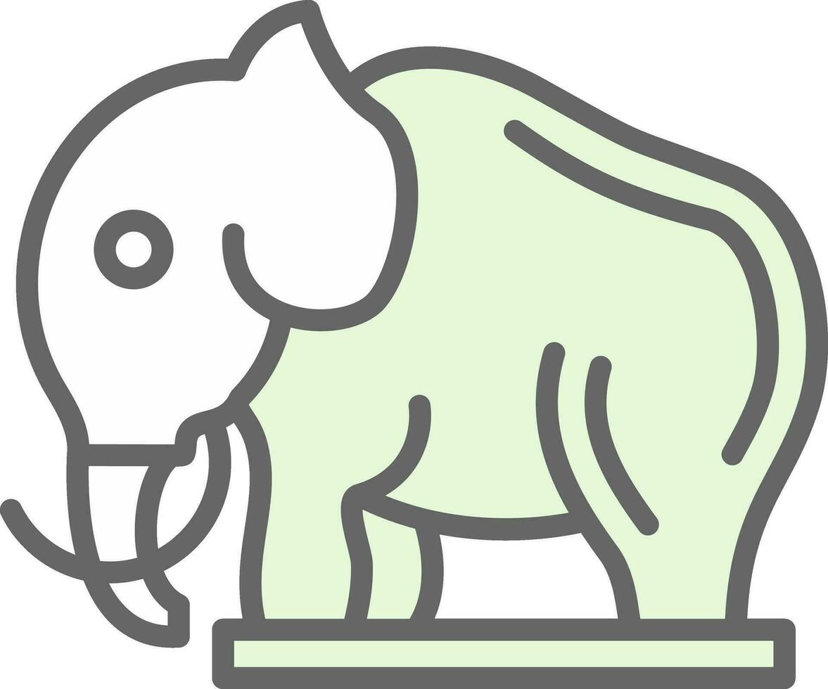 diseño de icono de vector de mamut