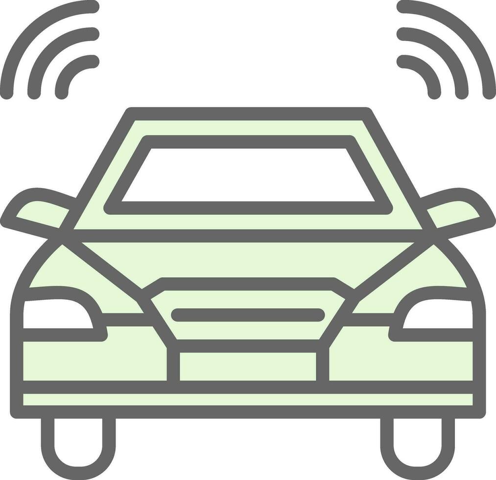 Autonomous car Vector Icon Design