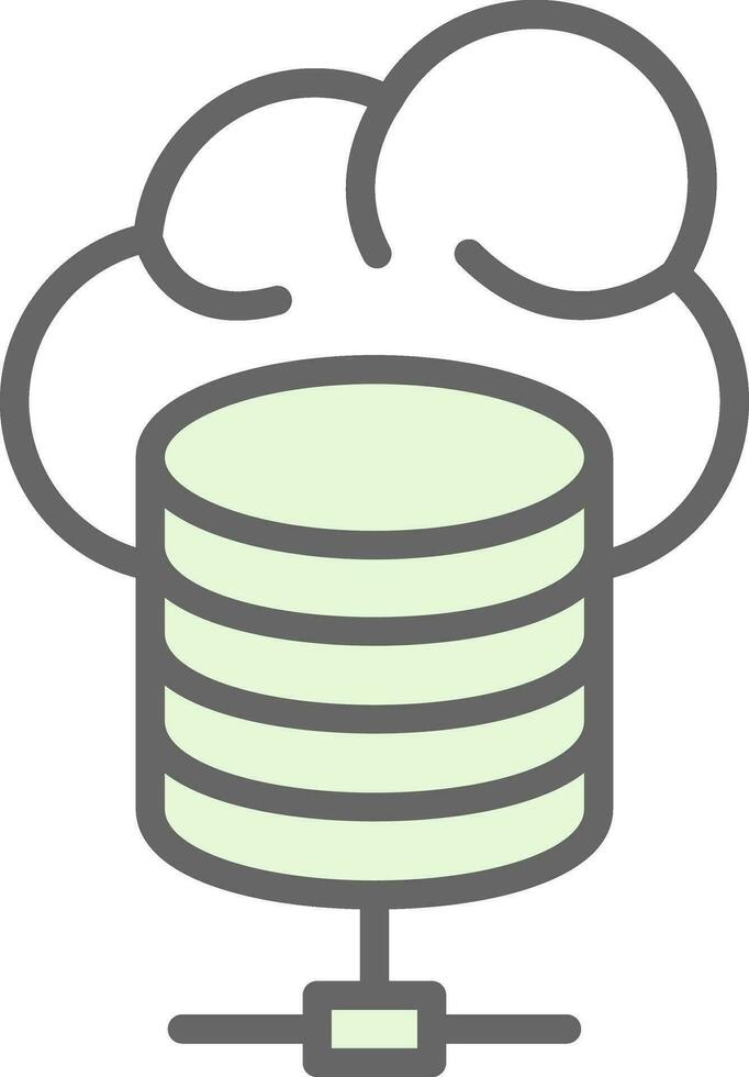 Cloud database Vector Icon Design