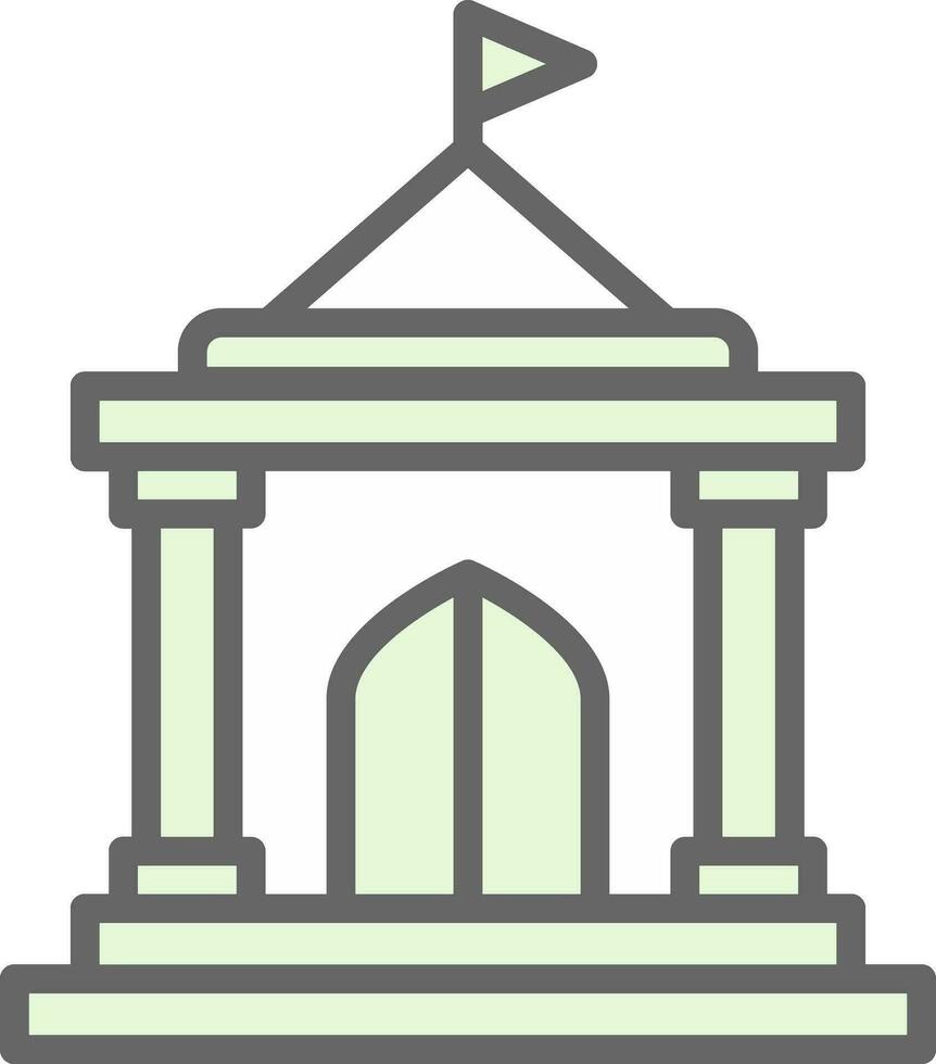 diseño de icono de vector de templo