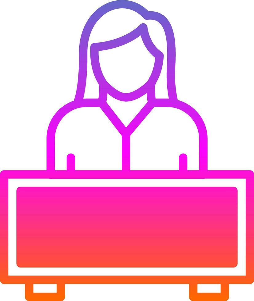 diseño de icono de vector de recepcionista