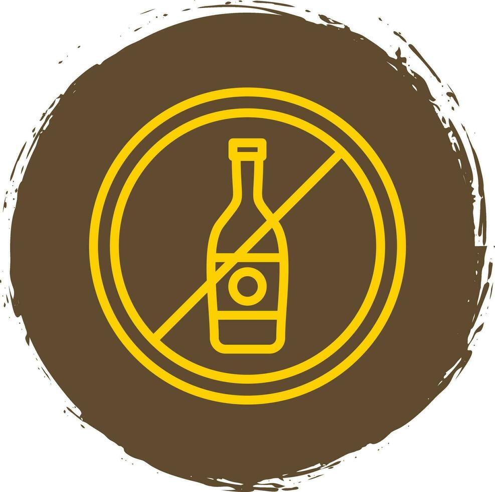 No alcohol vector icono diseño
