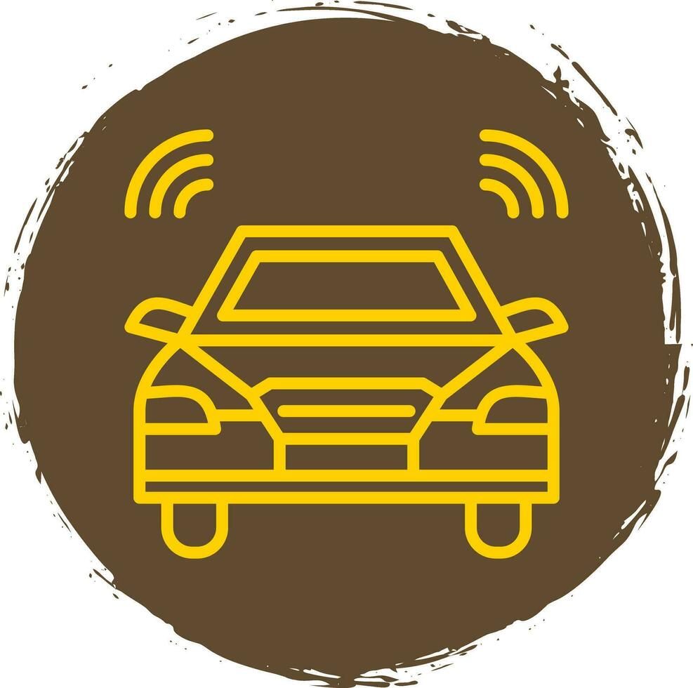 Autonomous car Vector Icon Design