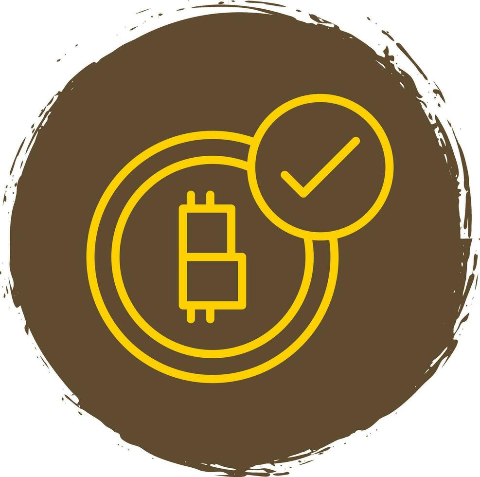 Bitcoin accepted Vector Icon Design