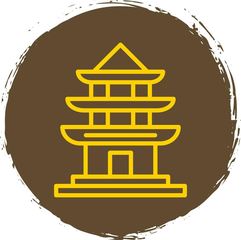 Pagoda Vector Icon Design
