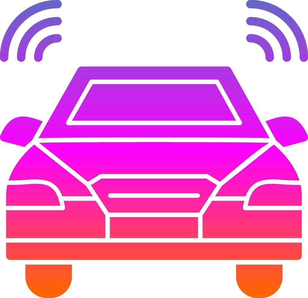 Autonomous car Vector Icon Design
