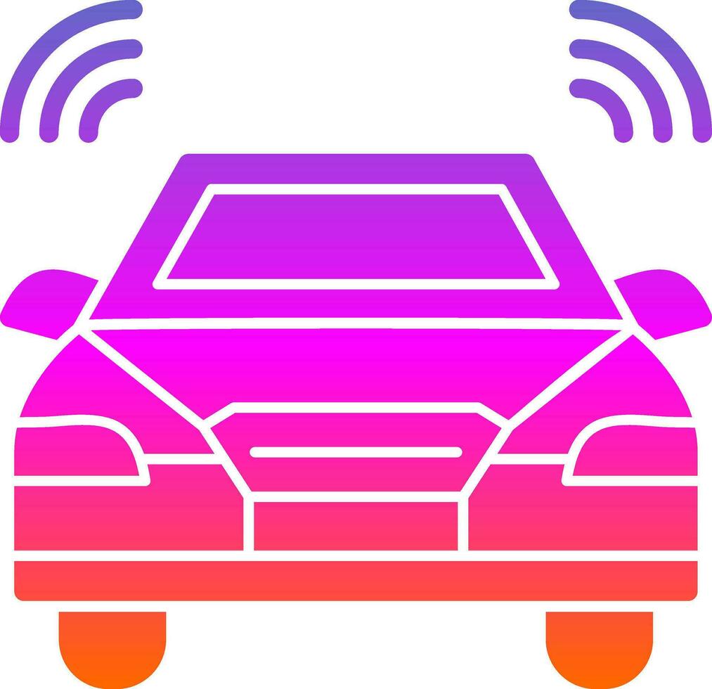 Autonomous car Vector Icon Design