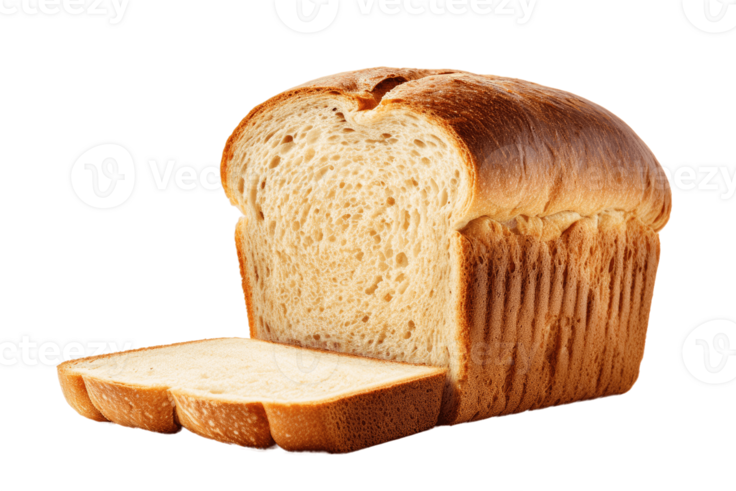 bread from the oven on a transparent background AI Generative png