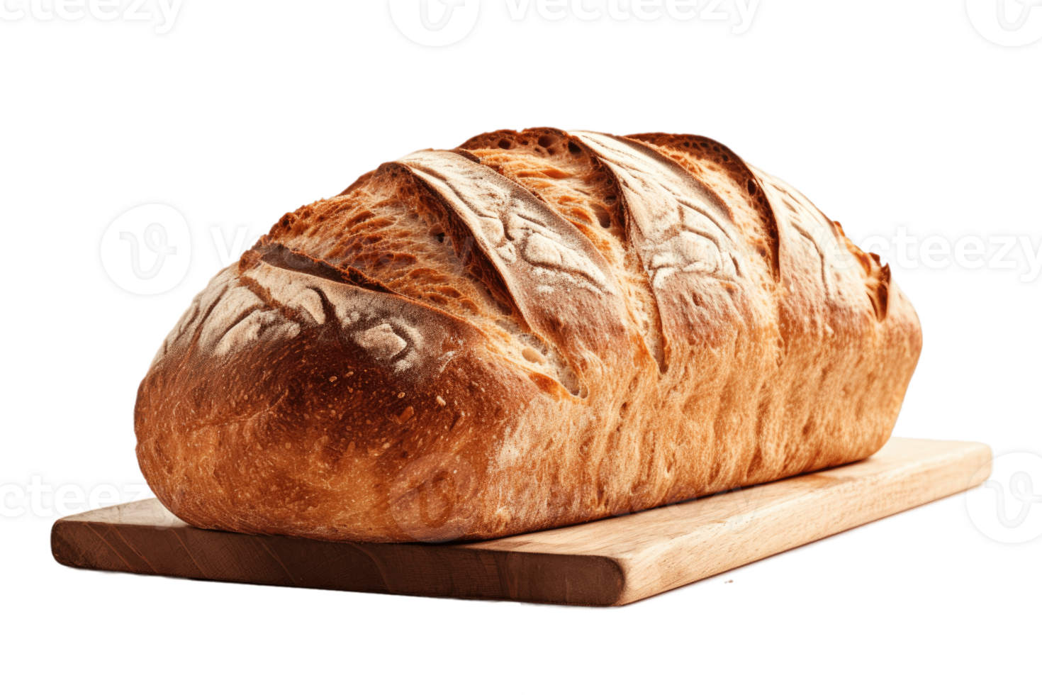 bread from the oven on a transparent background AI Generative png
