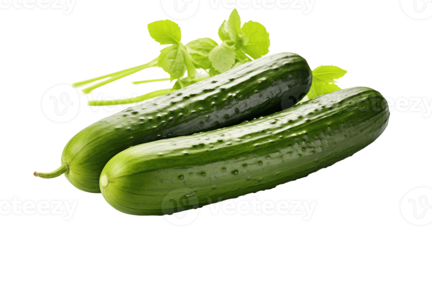 fresco verde pepino isolado ai generativo png