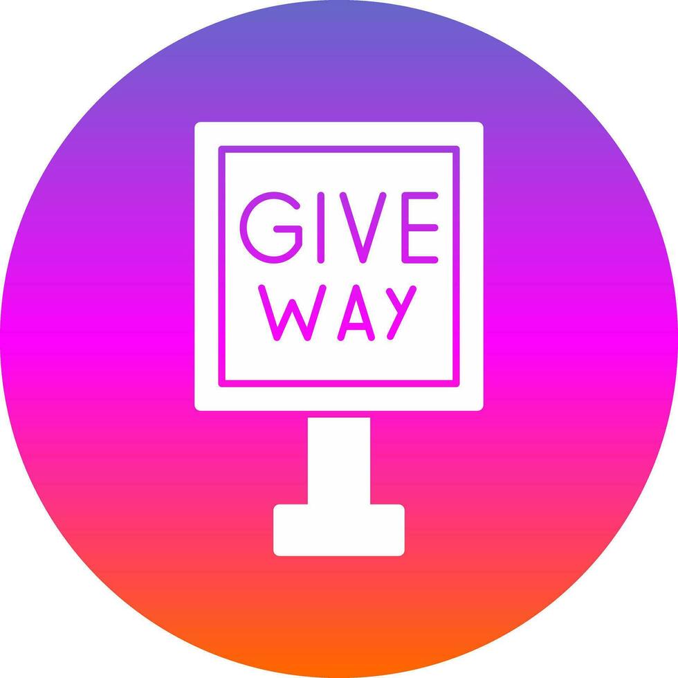 Give Way Vector Icon Design