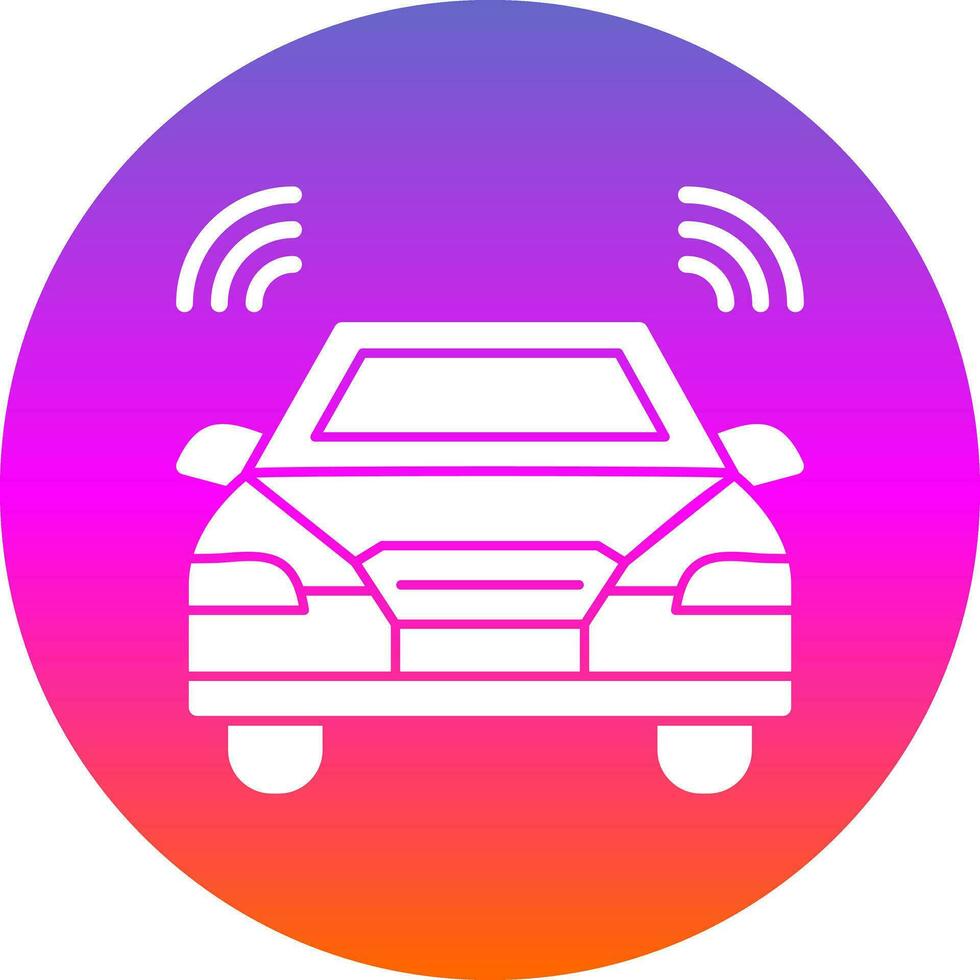 Autonomous car Vector Icon Design