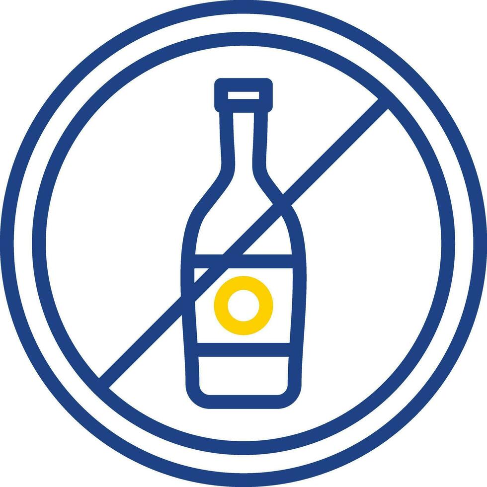 No Alcohol Vector Icon Design