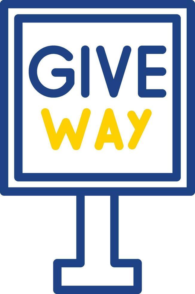 Give Way Vector Icon Design