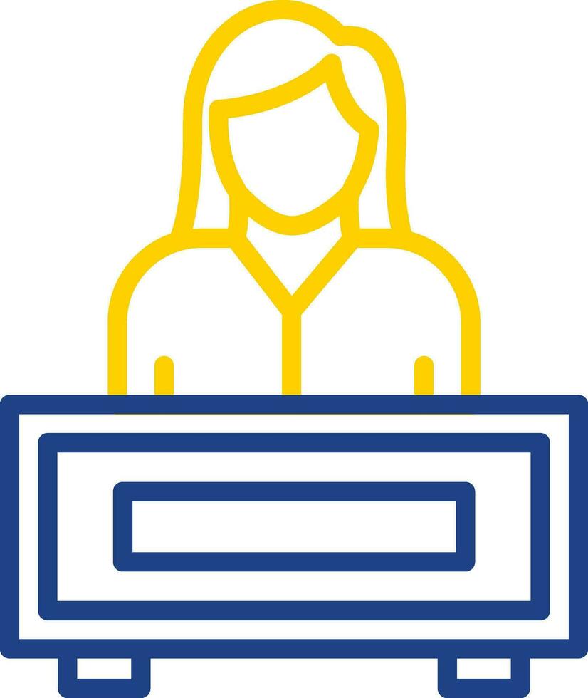 diseño de icono de vector de recepcionista