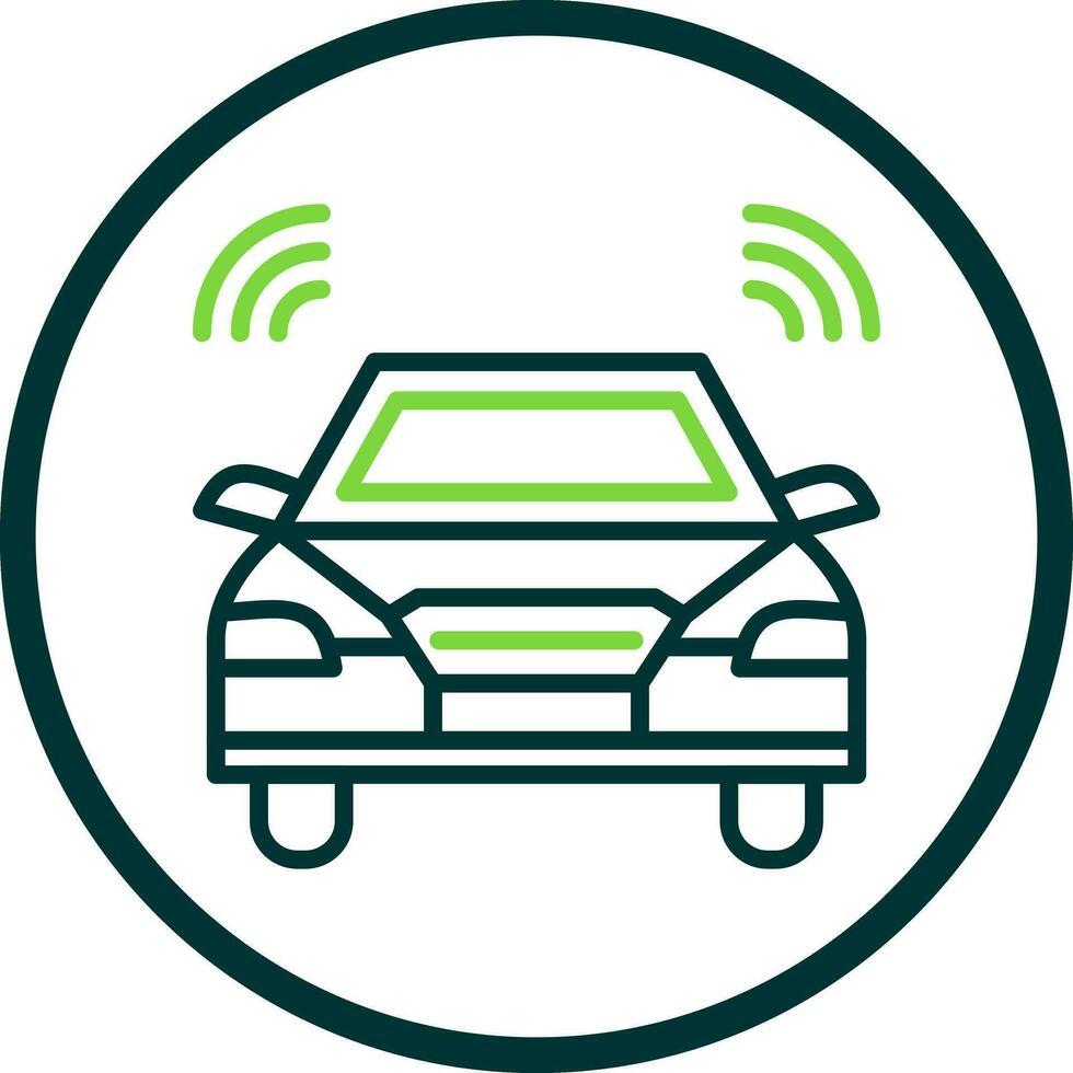 Autonomous car Vector Icon Design