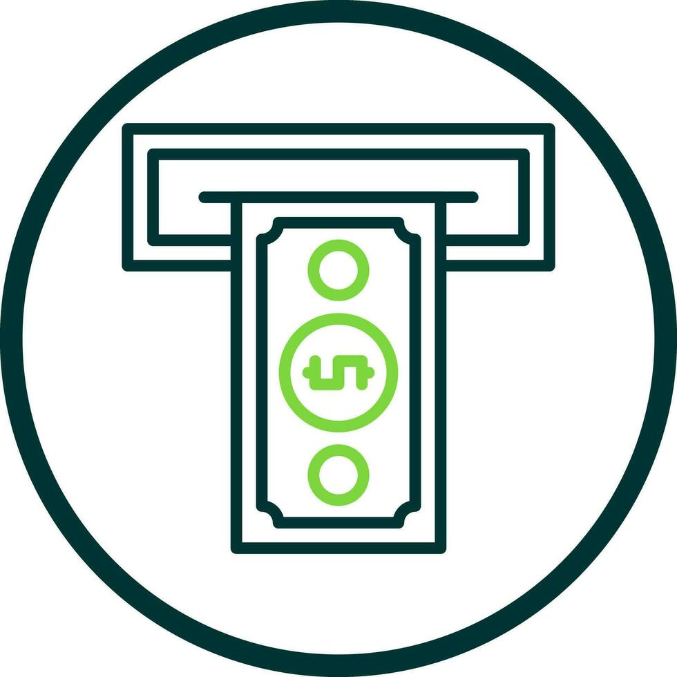Cash withdrawal Vector Icon Design
