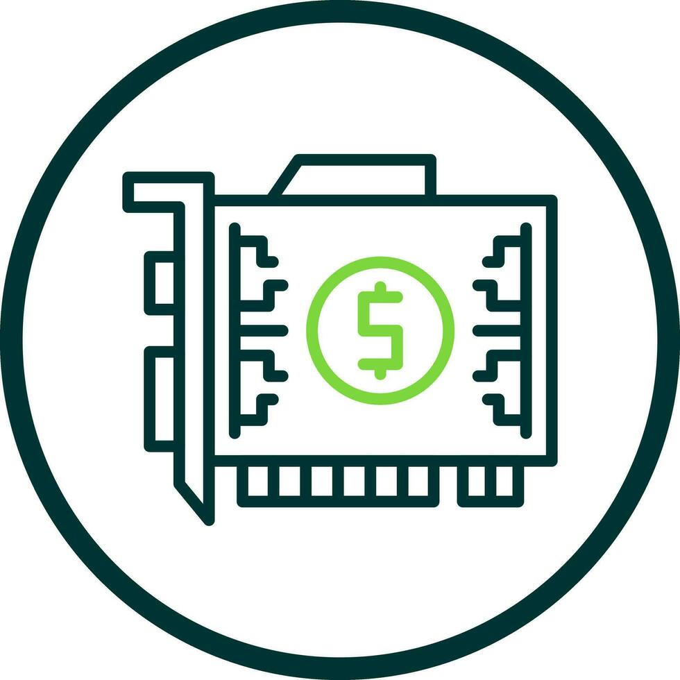 Gpu mining Vector Icon Design