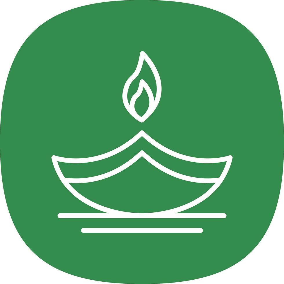 Oil Lamp Vector Icon Design