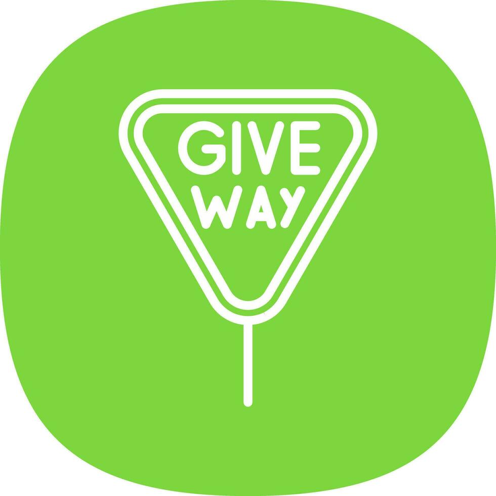 Give Way Vector Icon Design