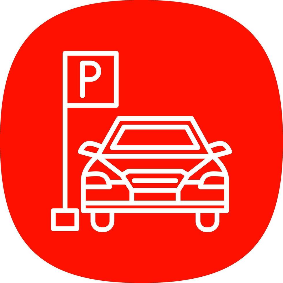 diseño de icono de vector de aparcamiento de coche