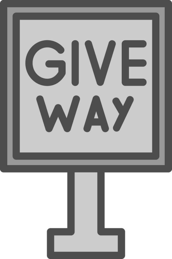 Give Way Vector Icon Design