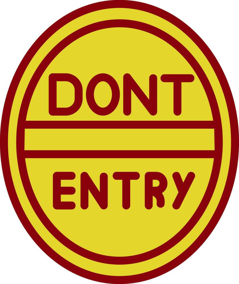 Do Not Enter Vector Icon Design