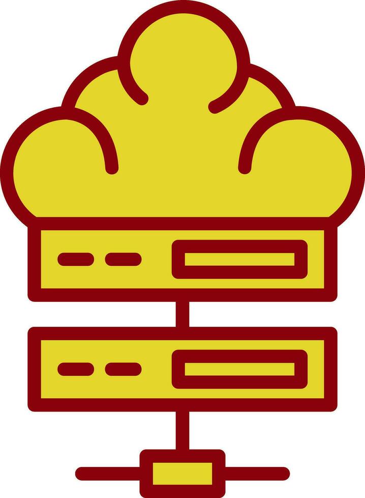 Cloud server Vector Icon Design